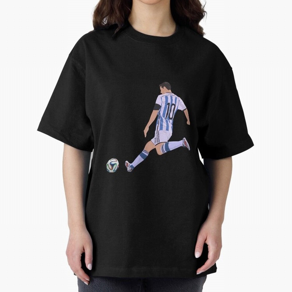 Messi Oversized T-Shirt Celebrate National Team Dreams in FIFA World Cup 2026 USA Canada Mexico for Fans of Neymar and England, Bringing Goal Celebration Energy, Supporter Heritage, Football Icons and Worldwide Tournament Joy; Made for Die Hard