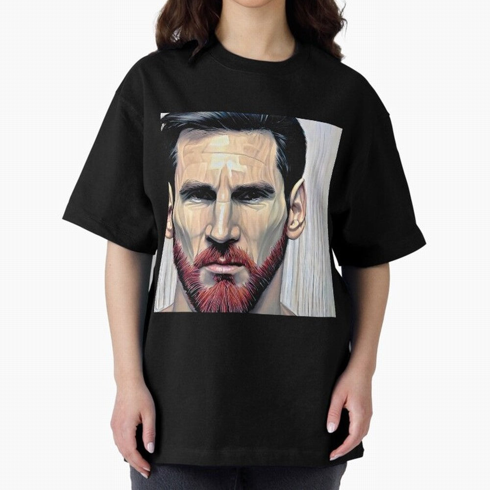 Cartoon-like Messi Oversized T-Shirt Bring Global Tournament Vibes to FIFA World Cup 2026 Filled with Cristiano Ronaldo, Brazil, Portugal and Argentina Energy, Fan Favorite Moments, National Team Passion, Big Match Drama and Soccer History; Ideal