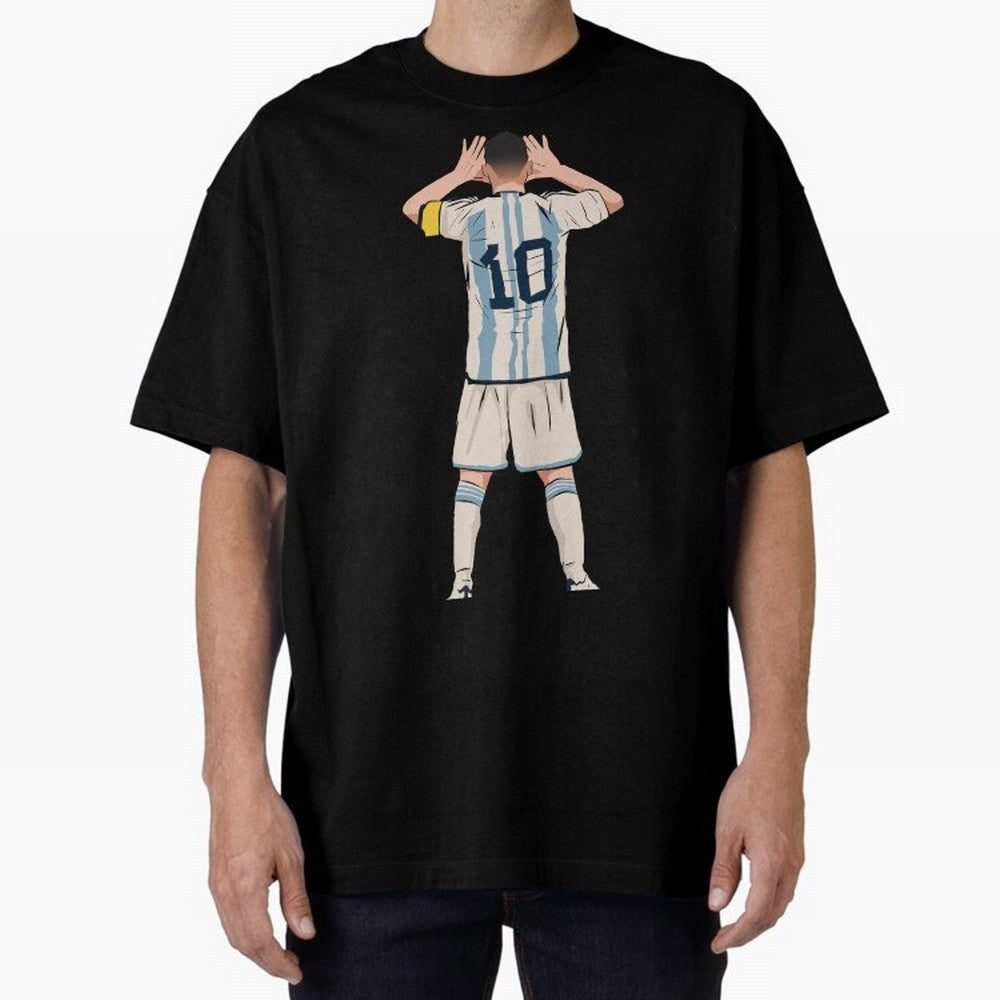 Lionel Messi Oversized T-Shirt Stand with FIFA World Cup 2026 Group Stage Made for CR7, Brazil, Portugal and Argentina Energy, Football Passion, Legendary Performances, Festival Vibes and Supporter Community; Great for Supporters Who Love Legendary