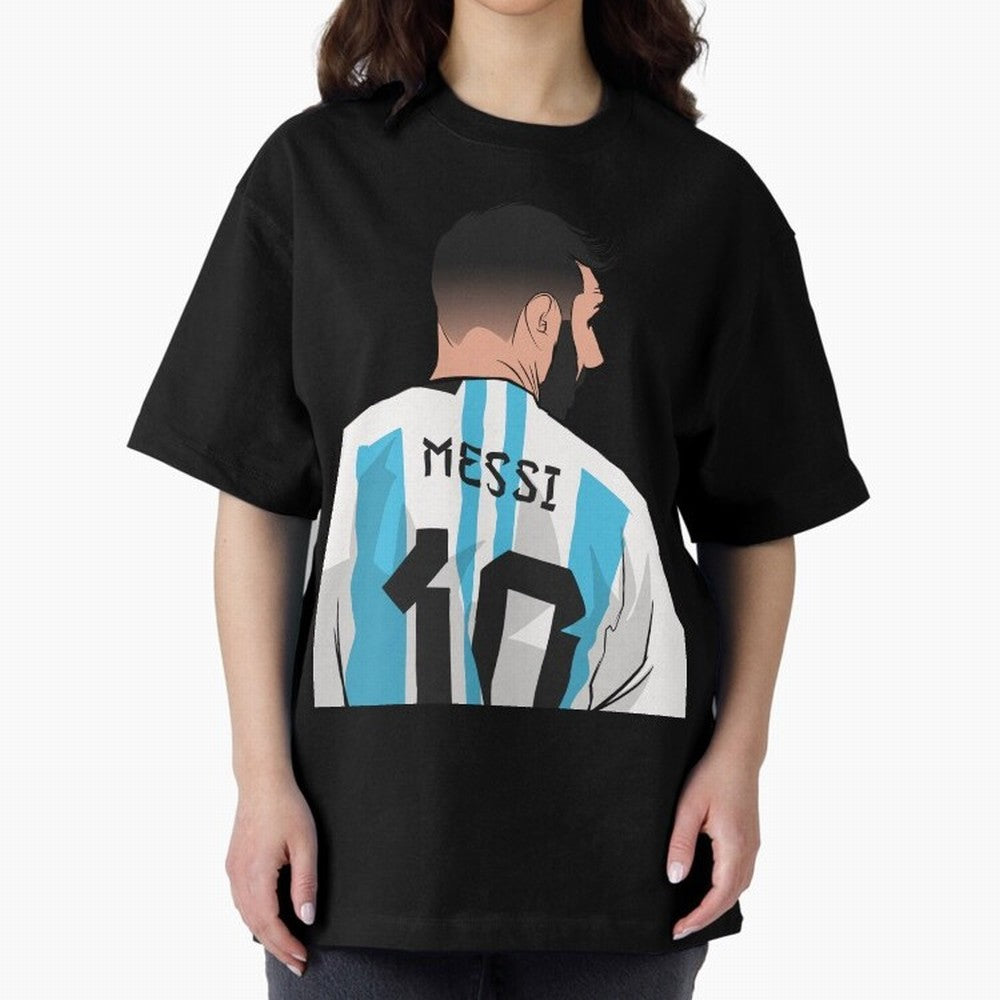 Messi Oversized T-Shirt Celebrate Rivalries and Pride in FIFA World Cup 2026 USA Canada Mexico Spirit, Connected to England, France and Netherlands, Mbappe, Football Passion, Legendary Performances, Festival Vibes and Supporter Community; Perfect