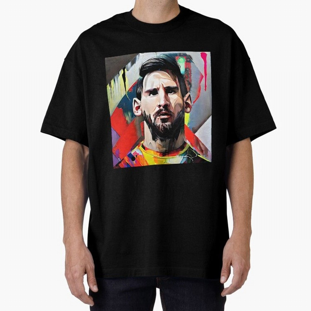 Billboard with Messi Boxy T-Shirt Show Your Love for FIFA World Cup 2026 USA Canada Mexico Inspired by Mbappe, England, France and Netherlands Energy, Football Passion, Legendary Performances, Festival Vibes and Supporter Community; Great for