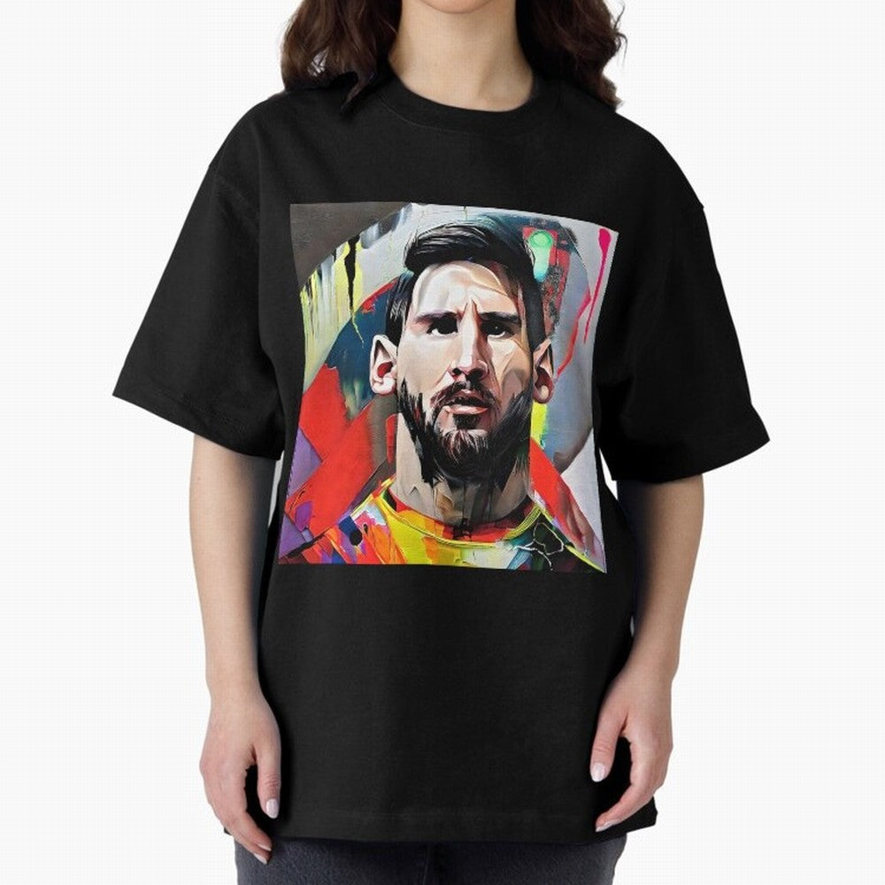 Billboard with Messi Boxy T-Shirt Show Your Love for FIFA World Cup 2026 USA Canada Mexico Inspired by Mbappe, England, France and Netherlands Energy, Football Passion, Legendary Performances, Festival Vibes and Supporter Community; Great for