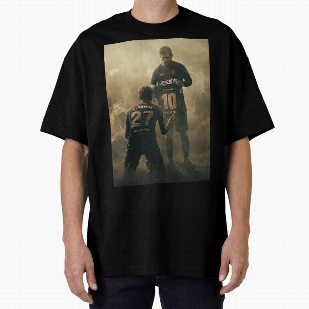 messi giving kamin yamal his shirt iconic design Classic T-Shirt Support Iconic Players in Global Football Passion for FIFA World Cup 2026 Group Stage, Celebrating Mbappe and Neymar, Germany, Tournament Hype, Historic Matchups, Family Viewing