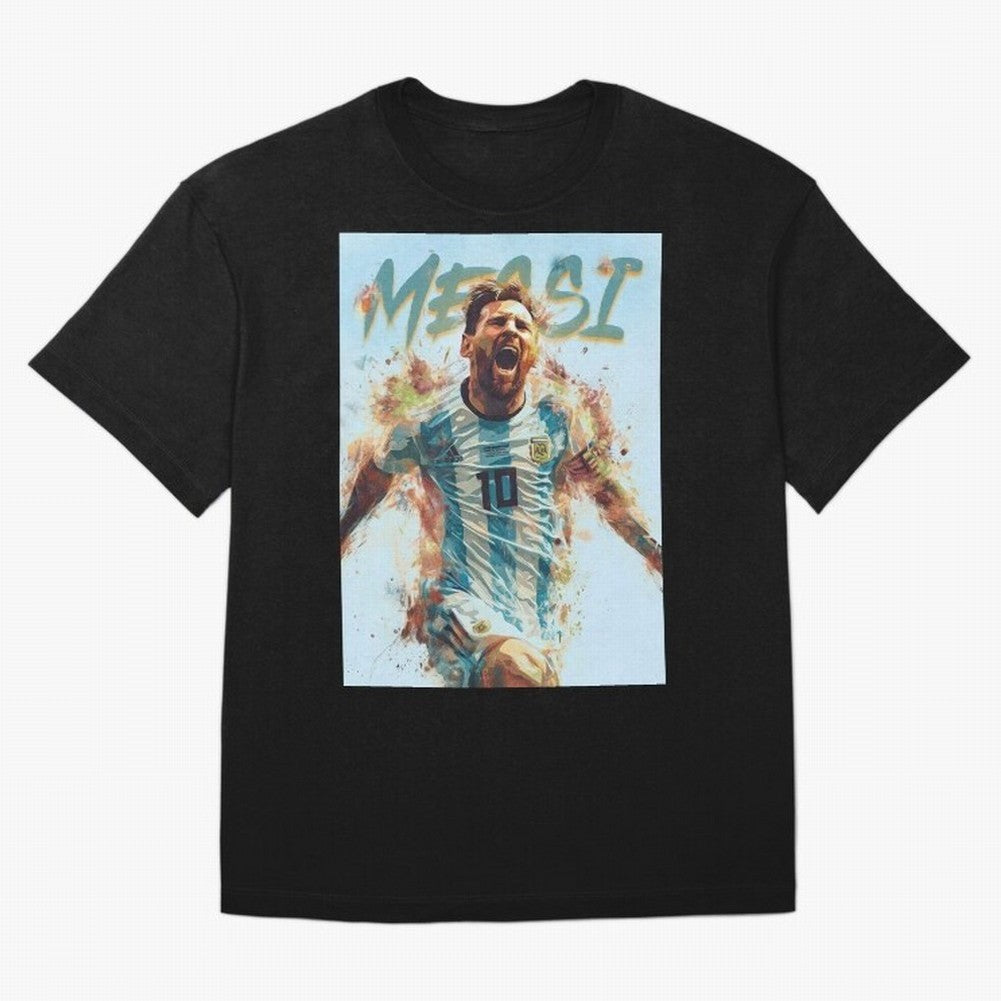 MiaMessi Premium Oversized T-Shirt Feel the Trophy Chase of Global Football Passion for FIFA World Cup 2026 USA Canada Mexico, Capturing Haaland, Portugal, Spain and Germany, Match Day Excitement, Supporter Culture, Golden Goals and Global Football