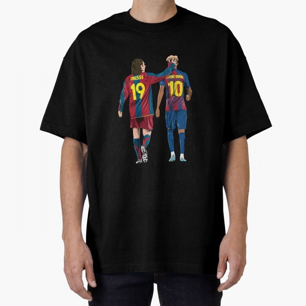 Lionel Messi and Friend Oversized T-Shirt Remember Iconic Moments from Match Day Hype around FIFA World Cup 2026 Group Stage, Haaland and Mbappe, England, Supporter Pride, Iconic Celebrations, Legendary Names and Global Match Day Energy; Great for