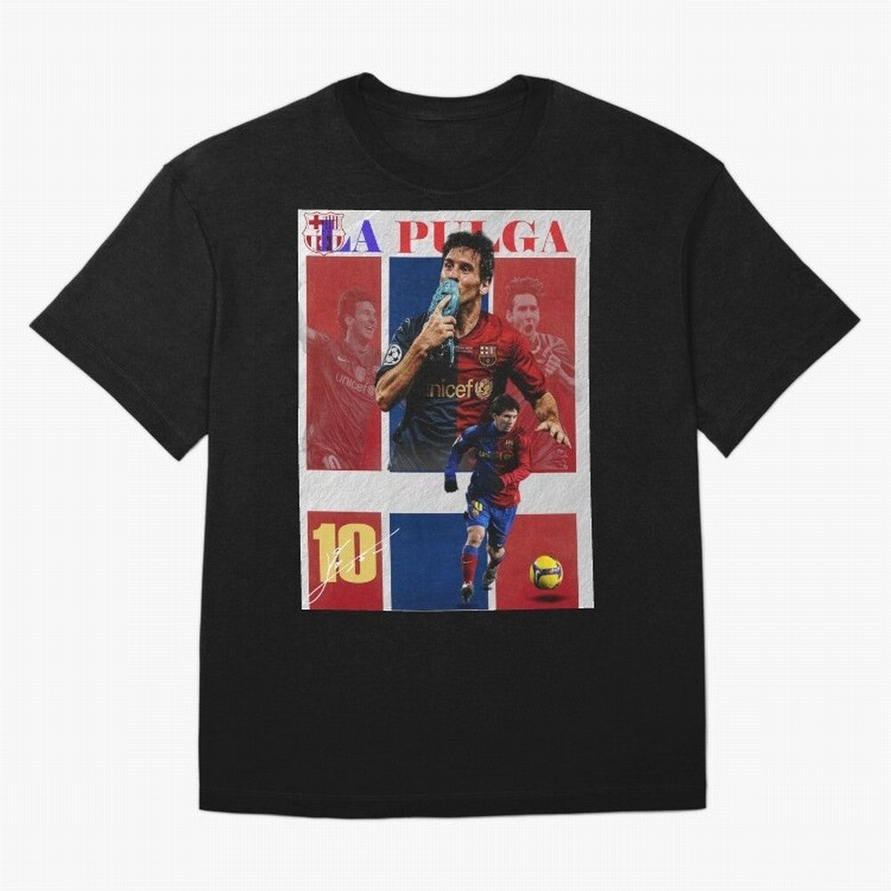 Lionel Messi 2009 UCL Barcelona Poster Oversized T-Shirt Show Fan Pride Across FIFA World Cup 2026 Group Stage Filled with CR7, France and Portugal Energy, Football Festival Excitement, Trophy Ambitions, Country Rivalries and Star Player Buzz;