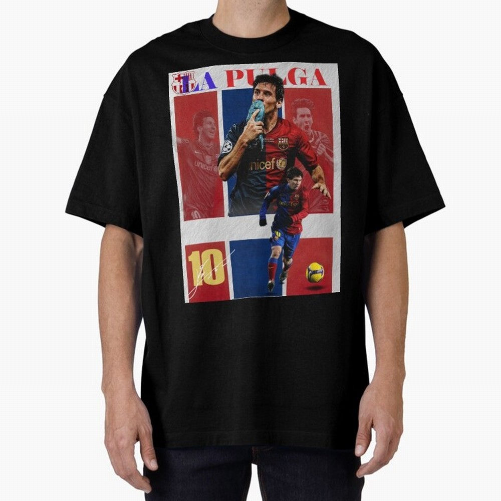 Lionel Messi 2009 UCL Barcelona Poster Oversized T-Shirt Show Fan Pride Across FIFA World Cup 2026 Group Stage Filled with CR7, France and Portugal Energy, Football Festival Excitement, Trophy Ambitions, Country Rivalries and Star Player Buzz;