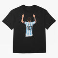 Lionel Messi Oversized T-Shirt Celebrate Global Football Passion for FIFA World Cup 2026, Connected to Messi, CR7 and Mbappe, England, Vintage Soccer Flavor, Modern Football Stars, National Flags and Final Night Emotion; Ideal for Football Dads,