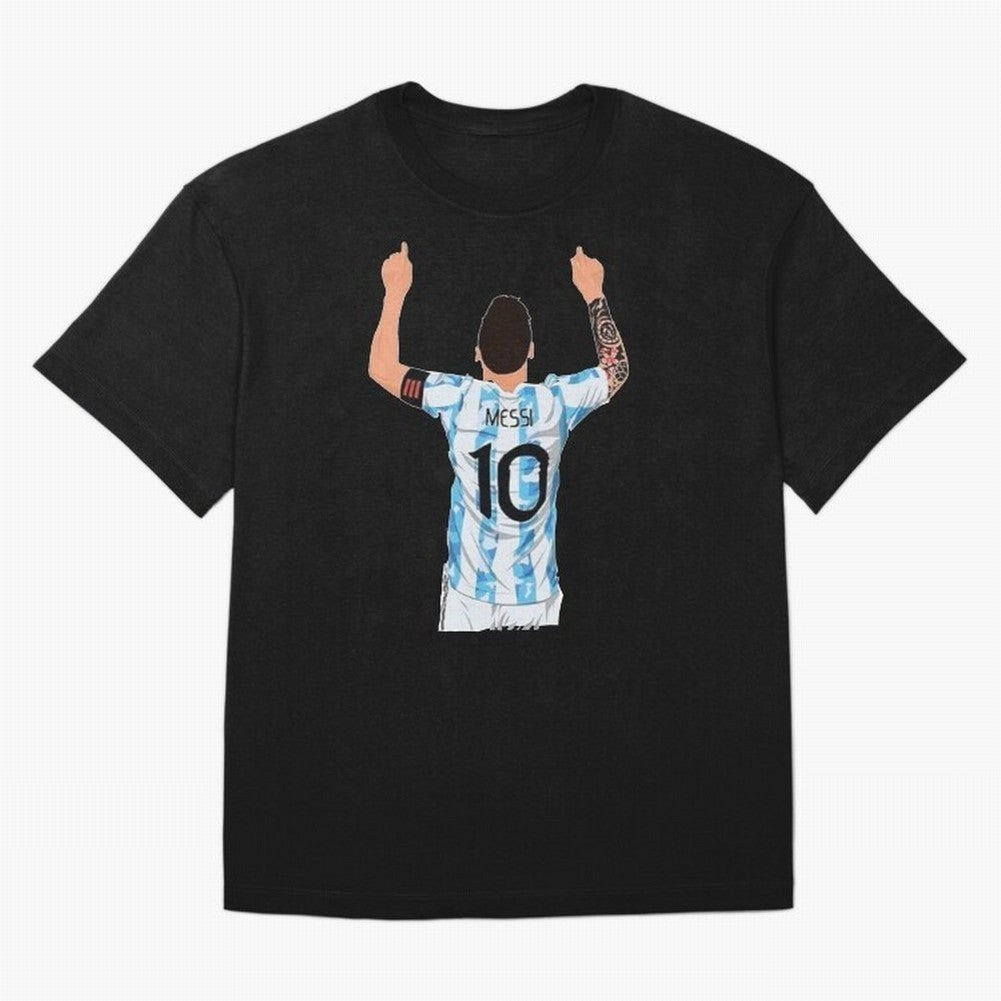 Lionel Messi Oversized T-Shirt Celebrate Global Football Passion for FIFA World Cup 2026, Connected to Messi, CR7 and Mbappe, England, Vintage Soccer Flavor, Modern Football Stars, National Flags and Final Night Emotion; Ideal for Football Dads,