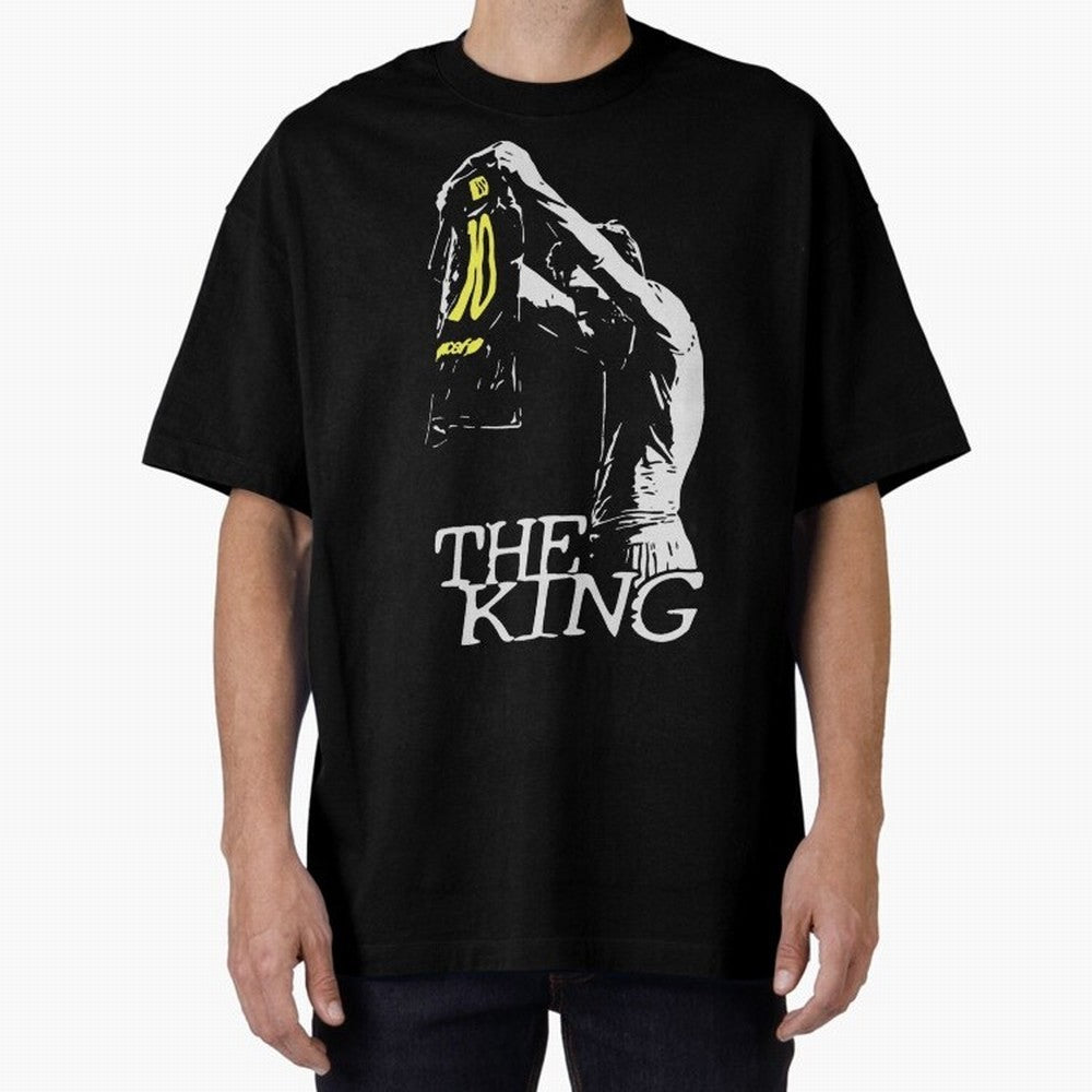 The King Leo Messi Legend Oversized T-Shirt Celebrate Global Passion for FIFA World Cup 2026 USA Canada Mexico Inspired by Mbappe and Neymar, France Energy, Supporter Pride, Iconic Celebrations, Legendary Names and Global Match Day Energy; Created