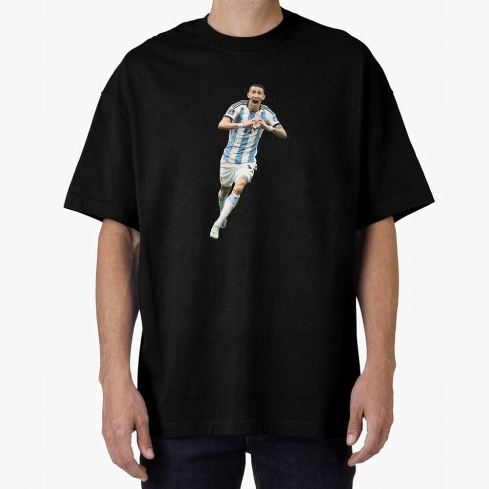 Angel Di Maria Oversized T-Shirt Relive the Noise and Pride of FIFA World Cup 2026 USA Canada Mexico for Fans of Cristiano Ronaldo and Spain, Bringing Championship Spirit, Famous Goals, Roaring Crowds and International Football Unity; Made for Die