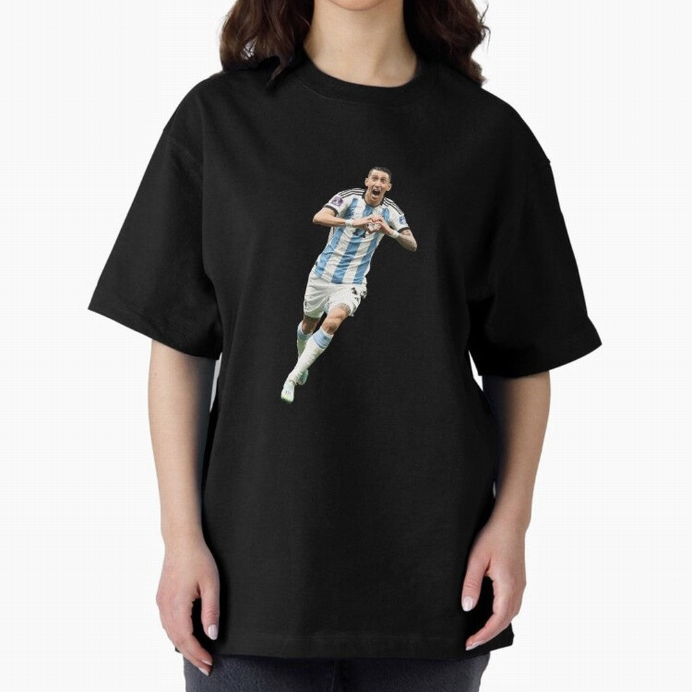 Angel Di Maria Oversized T-Shirt Relive the Noise and Pride of FIFA World Cup 2026 USA Canada Mexico for Fans of Cristiano Ronaldo and Spain, Bringing Championship Spirit, Famous Goals, Roaring Crowds and International Football Unity; Made for Die