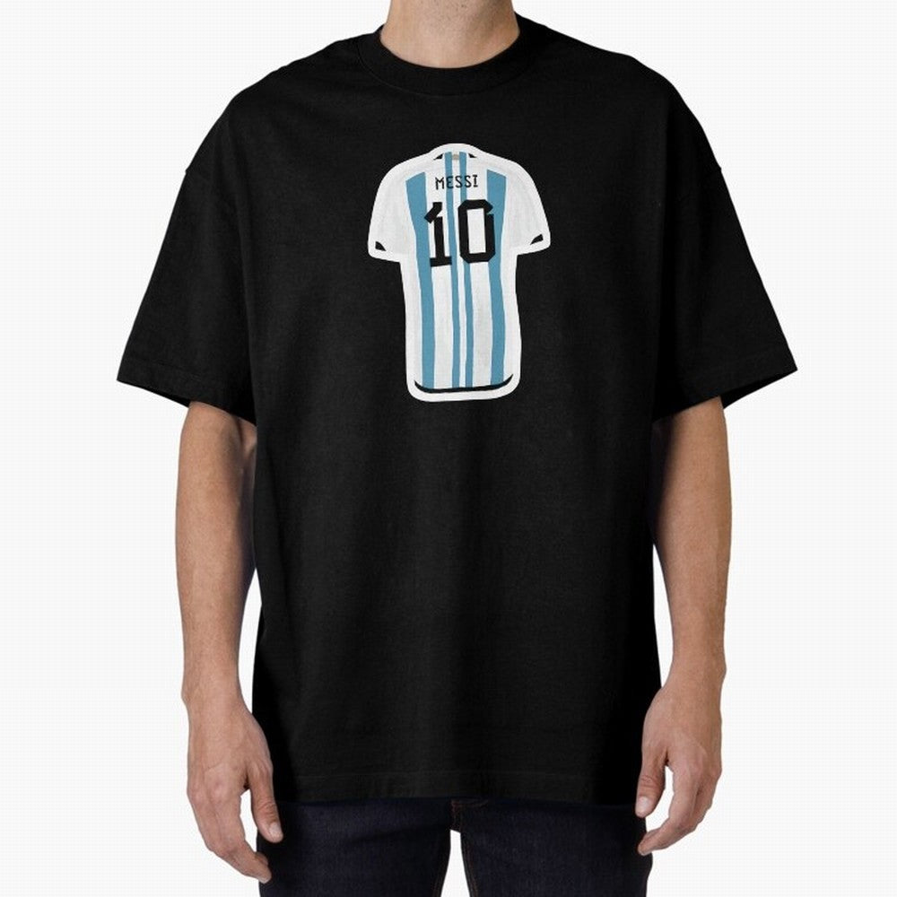 Messi Jersey Oversized T-Shirt Make Memories around FIFA World Cup 2026 USA Canada Mexico Capturing Messi, Neymar and Mbappe, Argentina, France and Brazil Energy, Global Supporter Spirit, Legendary Goals, National Colors and Tournament Celebration;