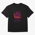 Luggage Barcelona Oversized T-Shirt Remember Iconic Moments from FIFA World Cup 2026 USA Canada Mexico Spirit, Featuring France and Portugal, Messi, Retro Football Energy, Iconic Rivalries, Trophy Chase Drama and Stadium Atmosphere; Created for