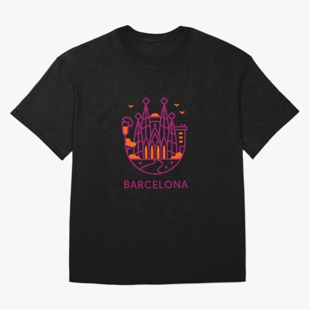 Luggage Barcelona Oversized T-Shirt Remember Iconic Moments from FIFA World Cup 2026 USA Canada Mexico Spirit, Featuring France and Portugal, Messi, Retro Football Energy, Iconic Rivalries, Trophy Chase Drama and Stadium Atmosphere; Created for