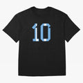 10 - Lionel Messi - Argentina Colours Classic T-Shirt Carry the Dream of Match Day Hype around FIFA World Cup 2026, Messi and Cristiano Ronaldo, Argentina, France and Brazil, Sports Nostalgia, International Competition, Famous Players and