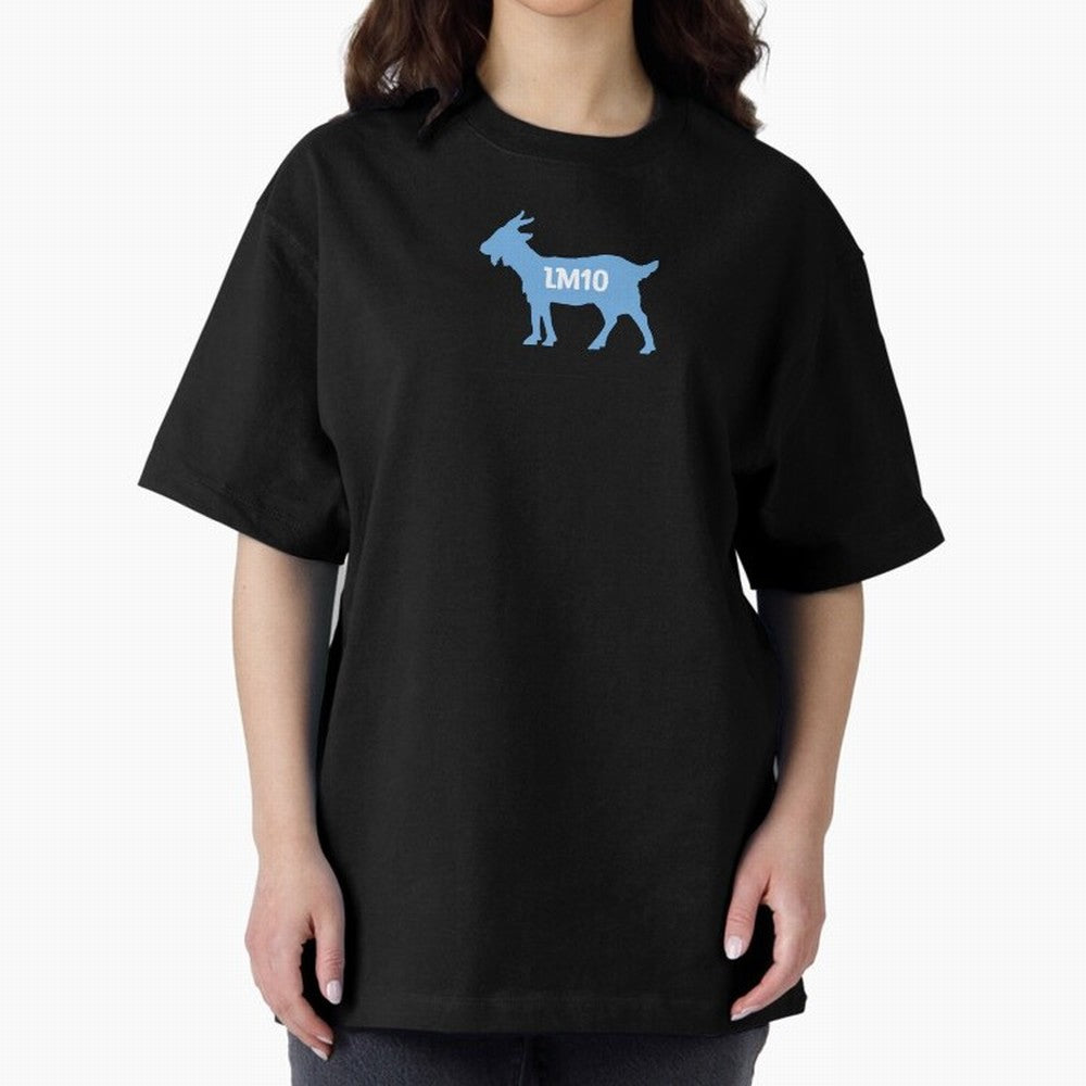 LM10 GOAT - Lionel Messi Oversized T-Shirt Make Your Look Match Match Day Hype around FIFA World Cup 2026 Group Stage, Cristiano Ronaldo, Brazil, Supporter Pride, Iconic Celebrations, Legendary Names and Global Match Day Energy; Perfect for People