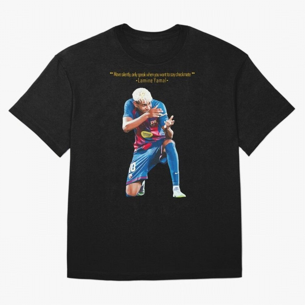 Move Silently Only Speak When You Want To Say Checkmate Lamine Yamal Classic T-Shirt Spotlight Global Football Passion for FIFA World Cup 2026 USA Canada Mexico, Connected to Mbappe, England and Germany, Tournament Hype, Historic Matchups, Family