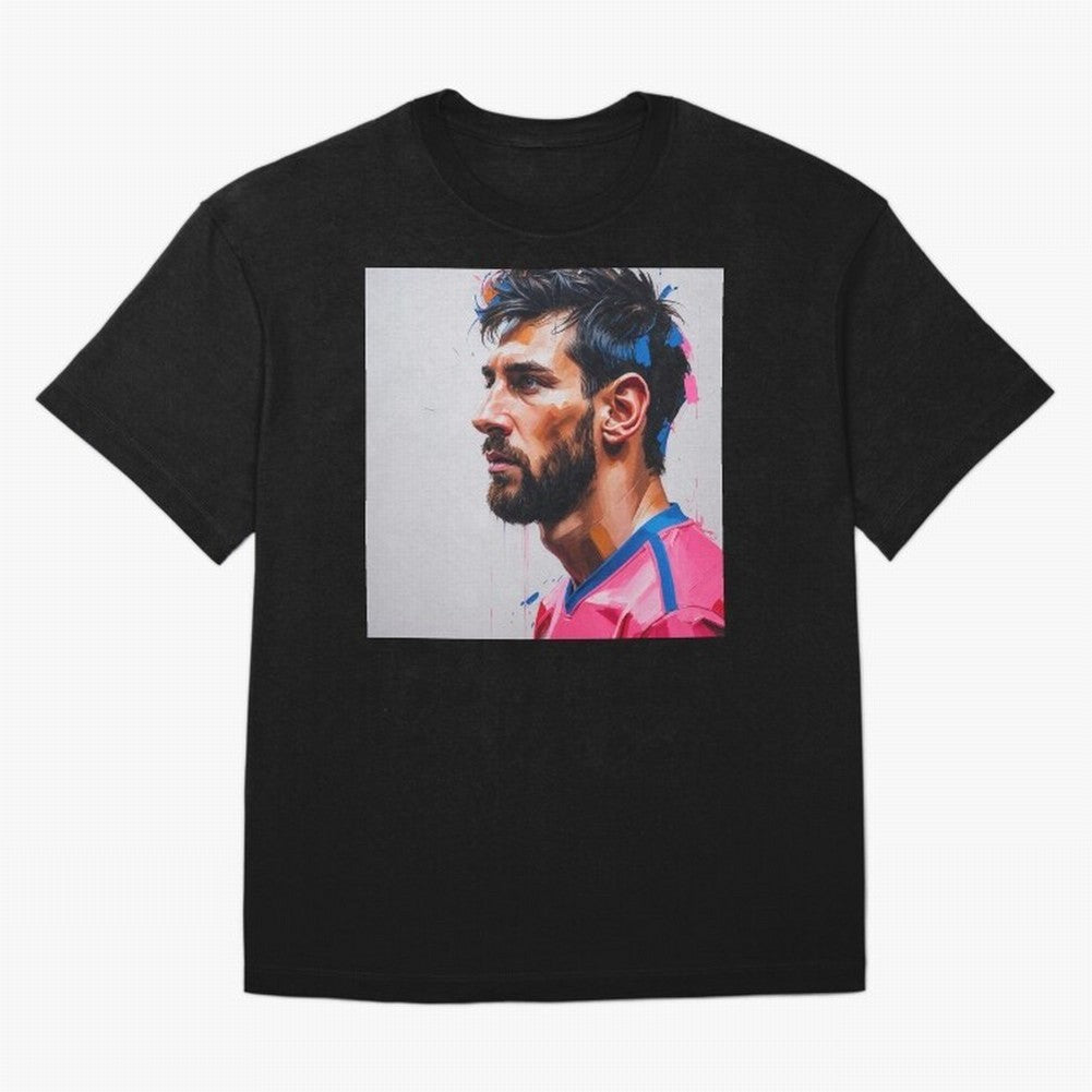 Vibrant Artistic Portrait of Lionel Messi (GOAT) - Digital painting (Version 5) Classic T-Shirt Enjoy the Biggest Football Party of FIFA World Cup 2026 Featuring Messi, Neymar and Mbappe, England Energy, Stadium Chants, National Pride, Trophy