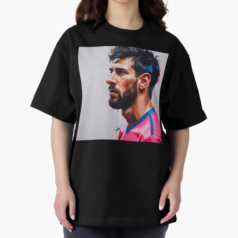 Vibrant Artistic Portrait of Lionel Messi (GOAT) - Digital painting (Version 5) Classic T-Shirt Enjoy the Biggest Football Party of FIFA World Cup 2026 Featuring Messi, Neymar and Mbappe, England Energy, Stadium Chants, National Pride, Trophy