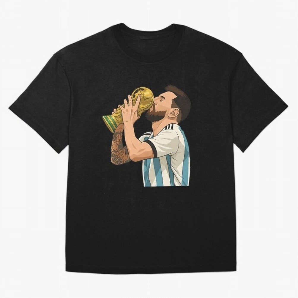 Messi Cup Oversized T-Shirt Support Your Favorite Stars during FIFA World Cup 2026 USA Canada Mexico Spirit, Capturing England and Germany, Cristiano Ronaldo, Fan Favorite Moments, National Team Passion, Big Match Drama and Soccer History; Perfect