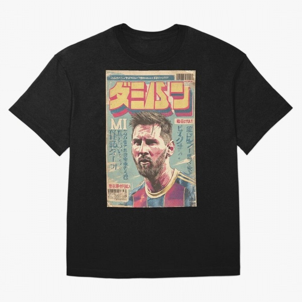 Messi the Goat Japanese Vintage Poster Classic T-Shirt Bring Global Tournament Vibes to FIFA World Cup 2026 USA Canada Mexico Connected to Cristiano Ronaldo, Haaland and CR7, France and Portugal Energy, Vintage Soccer Flavor, Modern Football Stars,