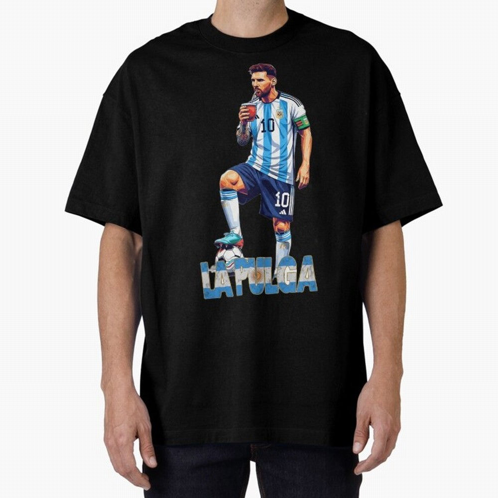 Messi Pop Art Portrait Classic T-Shirt Support Iconic Players in FIFA World Cup 2026 Celebrating Messi and Cristiano Ronaldo, Argentina and Brazil Energy, Football History, Final Match Energy, Crowd Noise and Once in a Lifetime Moments; Perfect for