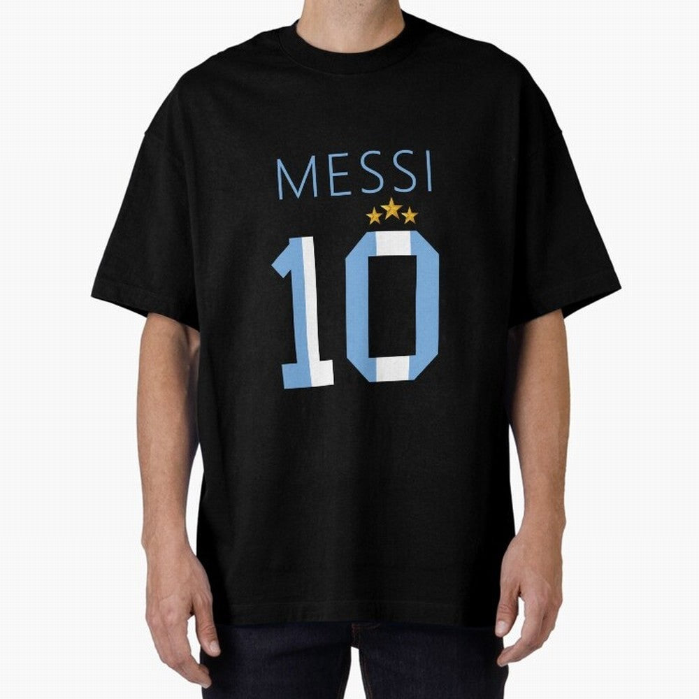 Messi argentina number 10 with 3 stars ver 1 Classic T-Shirt Celebrate Soccer Greatness during Match Day Hype around FIFA World Cup 2026, CR7 and Messi, Portugal, Spain and Germany, Vintage Soccer Flavor, Modern Football Stars, National Flags and