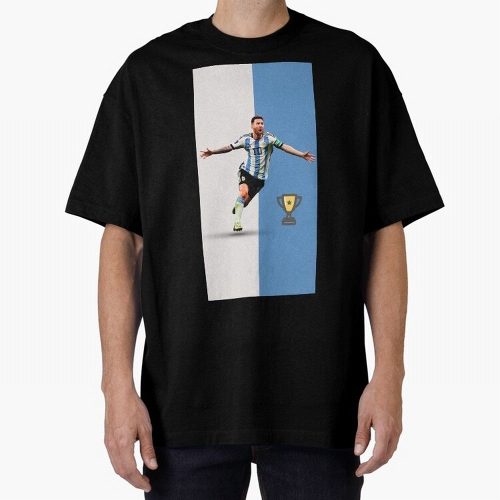 World Cup /Lional Messi/football, soccer Oversized T-Shirt Support FIFA World Cup 2026 Group Stage Celebrating Messi and Cristiano Ronaldo, England and Germany Energy, Sports Nostalgia, International Competition, Famous Players and Unforgettable