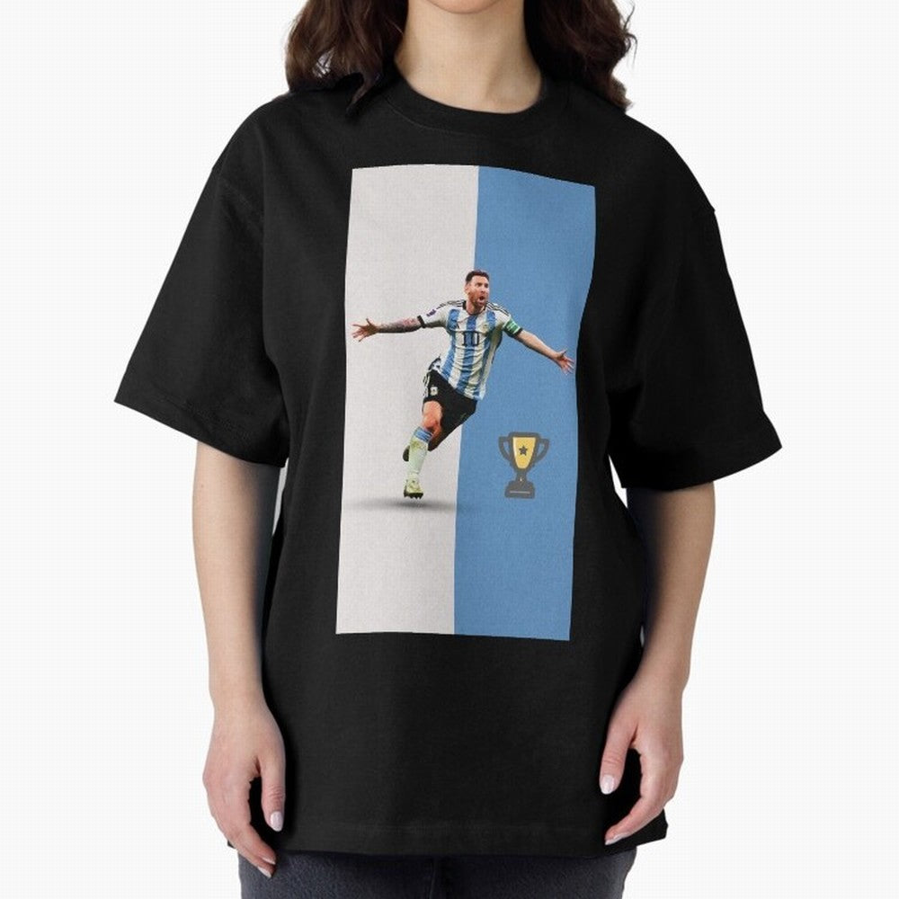 World Cup /Lional Messi/football, soccer Oversized T-Shirt Support FIFA World Cup 2026 Group Stage Celebrating Messi and Cristiano Ronaldo, England and Germany Energy, Sports Nostalgia, International Competition, Famous Players and Unforgettable