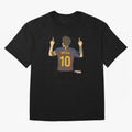 Lionel Messi's famous gesture of pointing to the sky Classic T-Shirt Celebrate Rivalries and Pride in Global Football Passion for FIFA World Cup 2026 Group Stage, Connected to Cristiano Ronaldo, Portugal, Retro Football Energy, Iconic Rivalries,