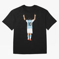 Messi Pop Art Portrait Classic T-Shirt Step into Global Football Passion for FIFA World Cup 2026, Driven by Messi, Neymar and Mbappe, Brazil, Portugal and Argentina, Stadium Chants, National Pride, Trophy Dreams and Unforgettable Football Memories;