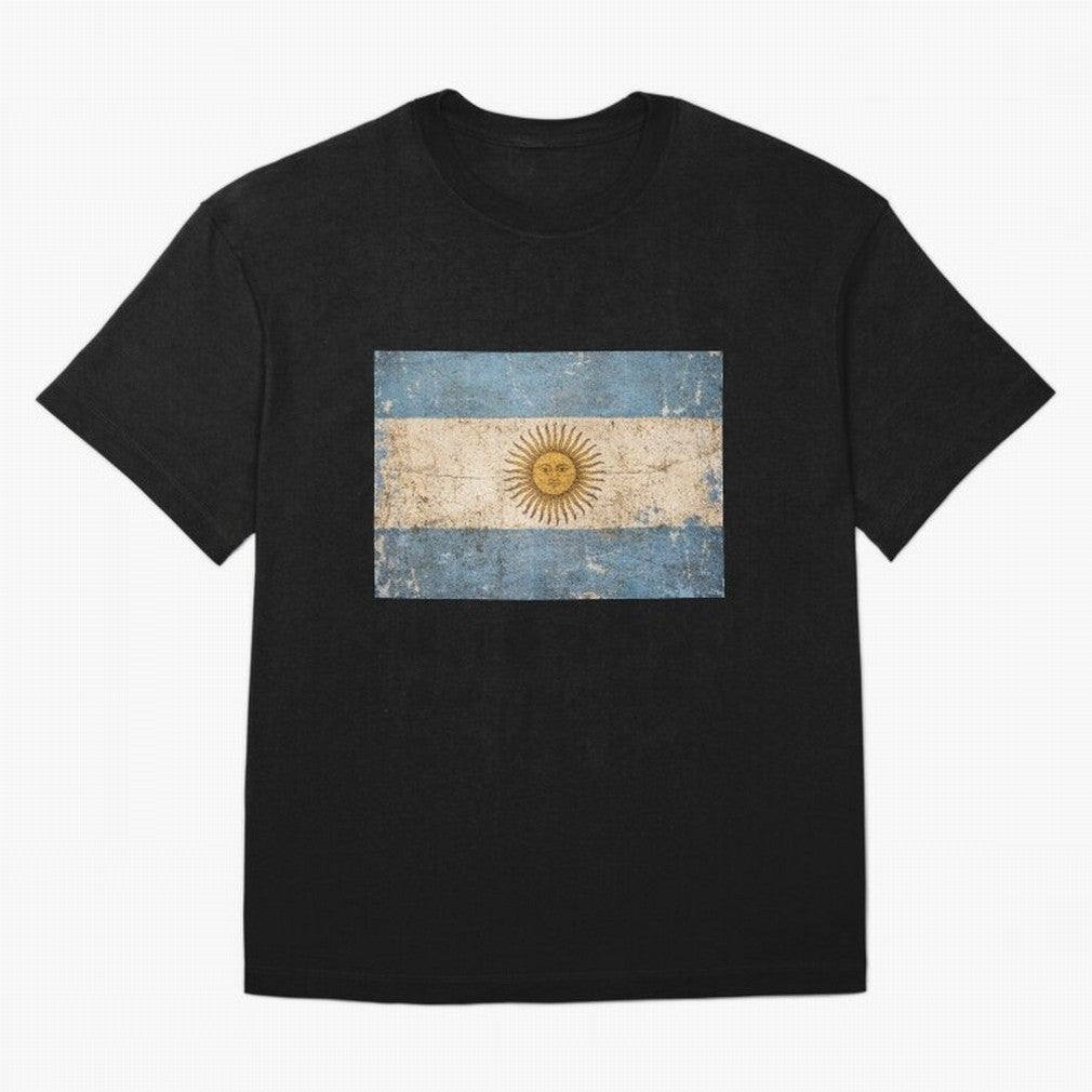 Vintage Argentina Flag Soccer Fan Design Classic T-Shirt Step into Global Football Passion for FIFA World Cup 2026 USA Canada Mexico, Featuring Neymar, Germany, Football Festival Excitement, Trophy Ambitions, Country Rivalries and Star Player Buzz;