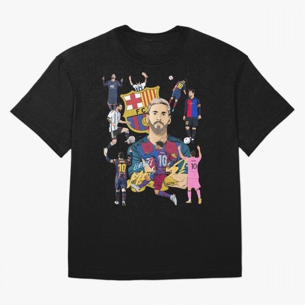 Messi Pop Art Portrait Classic T-Shirt Experience the Global Stage of FIFA World Cup 2026 Group Stage for Fans of Messi, Neymar and Mbappe and England, France and Netherlands, Bringing Stadium Memories, Football Loyalty, International Chants and