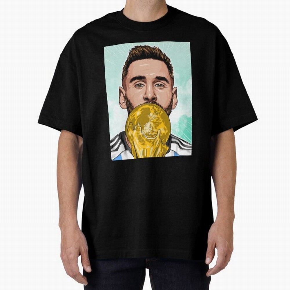 Messi goat Oversized T-Shirt Feel the Roar of Match Day Hype around FIFA World Cup 2026, Messi, Neymar and Mbappe, England, France and Netherlands, Fan Favorite Moments, National Team Passion, Big Match Drama and Soccer History; Great for Watch