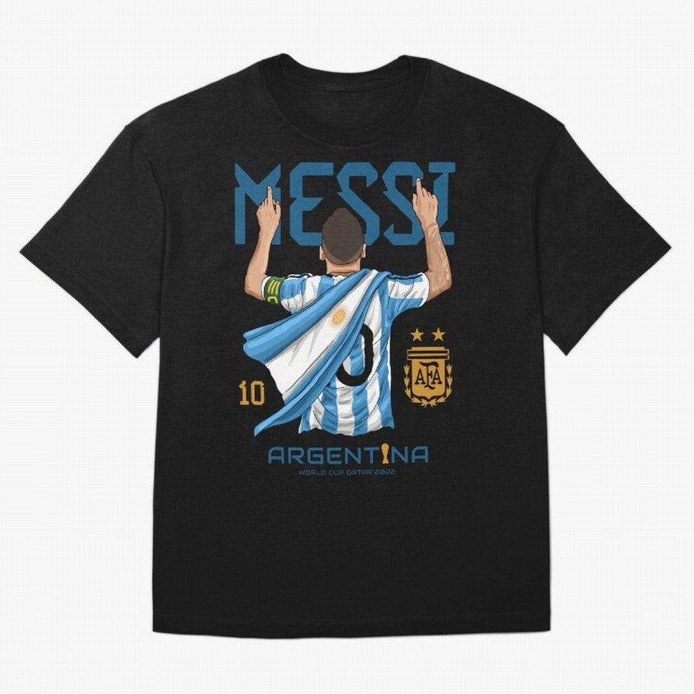 Messi Pop Art Portrait Classic T-Shirt Back the Journey through Match Day Hype around FIFA World Cup 2026 Group Stage, Cristiano Ronaldo, Haaland and CR7, Netherlands, Retro Football Energy, Iconic Rivalries, Trophy Chase Drama and Stadium