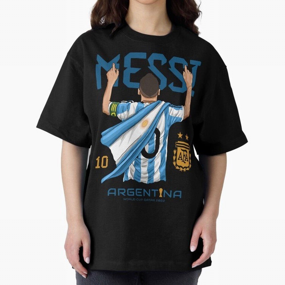 Messi Pop Art Portrait Classic T-Shirt Back the Journey through Match Day Hype around FIFA World Cup 2026 Group Stage, Cristiano Ronaldo, Haaland and CR7, Netherlands, Retro Football Energy, Iconic Rivalries, Trophy Chase Drama and Stadium