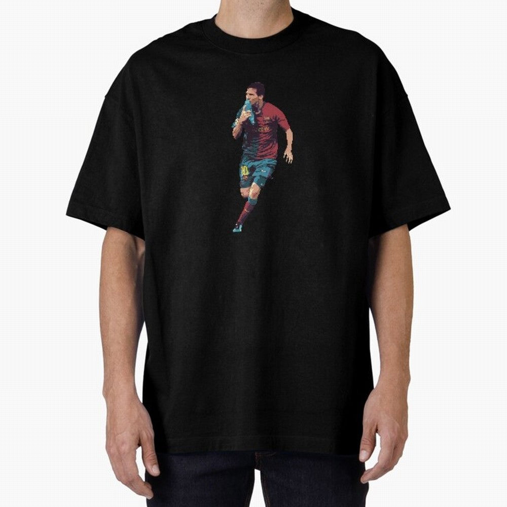 Lionel Messi Oversized T-Shirt Share the Excitement of FIFA World Cup 2026 USA Canada Mexico Spirit, Filled with Argentina, Mbappe and Neymar, Retro Football Energy, Iconic Rivalries, Trophy Chase Drama and Stadium Atmosphere; Ideal for Football