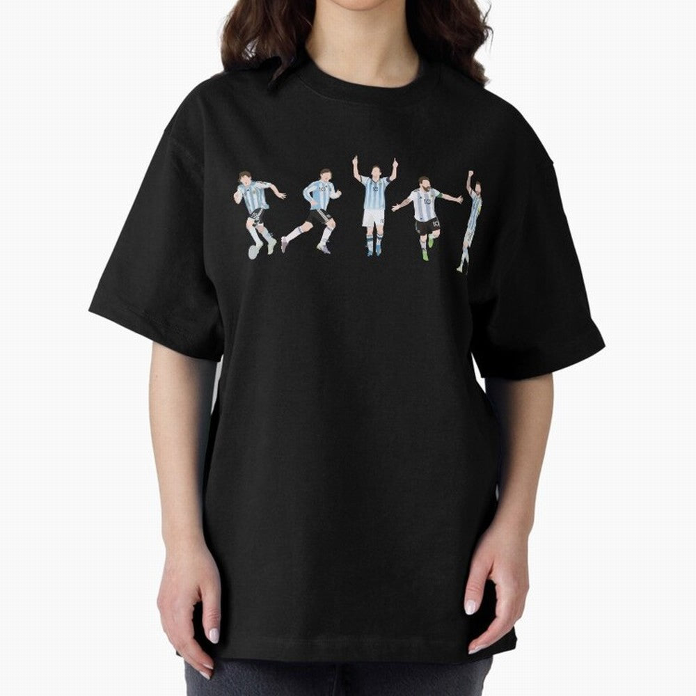 Messi in the World Cups since 2006 Oversized T-Shirt Make Every Kick Count in the FIFA World Cup 2026 Group Stage Journey through Messi and Cristiano Ronaldo Highlights, Portugal, Spain and Germany Pride, Football Passion, Legendary Performances,
