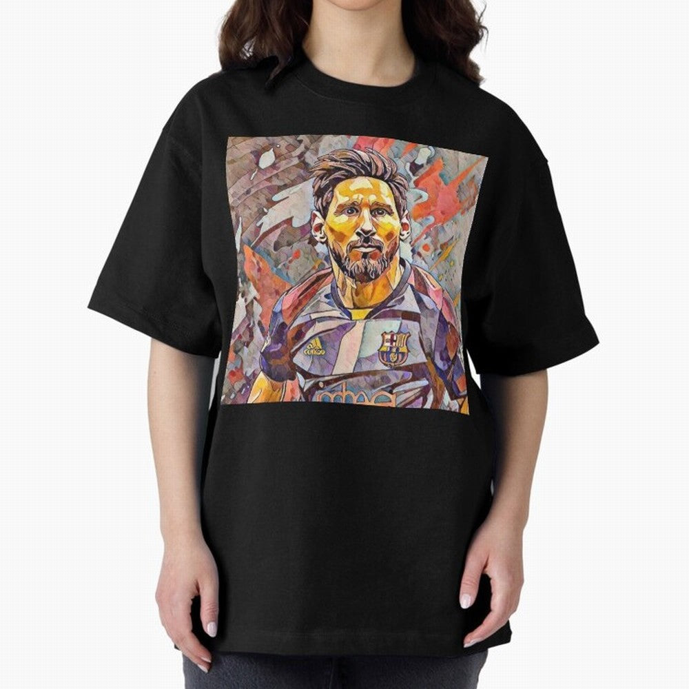Messi art Oversized T-Shirt Show Your Love for Match Day Hype around FIFA World Cup 2026, Haaland and Mbappe, Netherlands, Worldwide Fan Energy, Dramatic Goals, Stadium Lights and Championship Celebrations; Ideal for Fans Who Follow Messi,