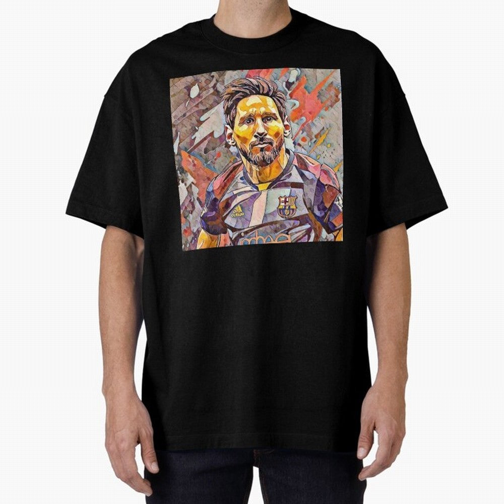 Messi art Oversized T-Shirt Show Your Love for Match Day Hype around FIFA World Cup 2026, Haaland and Mbappe, Netherlands, Worldwide Fan Energy, Dramatic Goals, Stadium Lights and Championship Celebrations; Ideal for Fans Who Follow Messi,