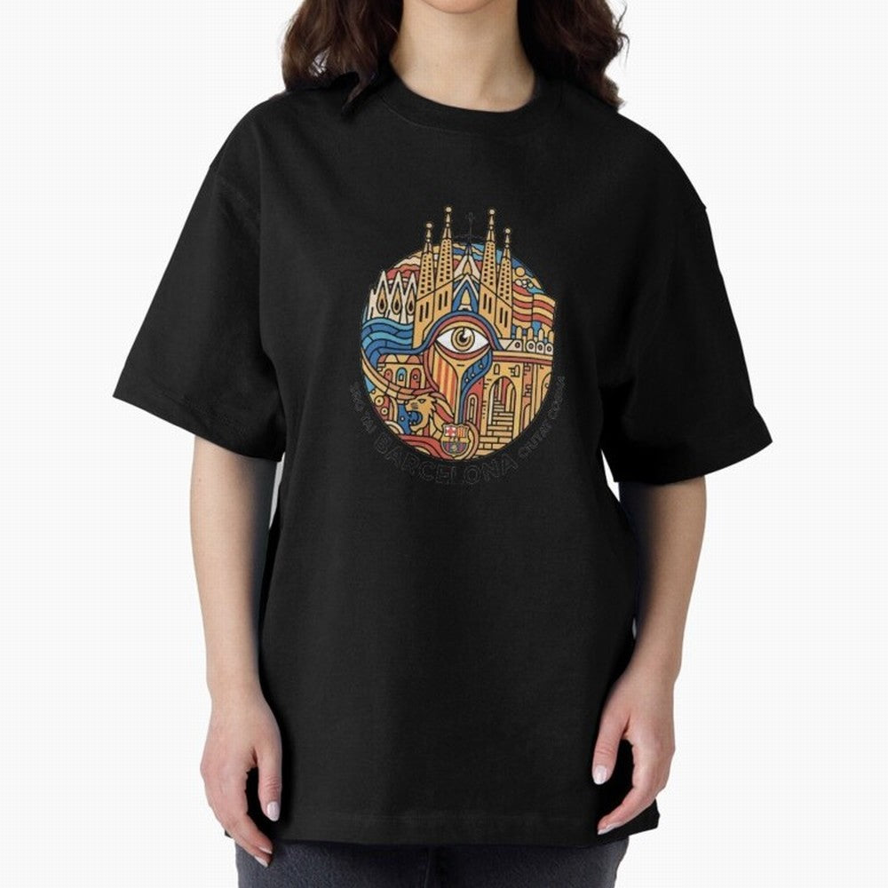 BARCELONA Oversized T-Shirt Keep Football History Alive during FIFA World Cup 2026 USA Canada Mexico Spirit, with Spain and Netherlands, CR7, Tournament Hype, Historic Matchups, Family Viewing Parties and Global Sports Pride; Ideal for Passionate