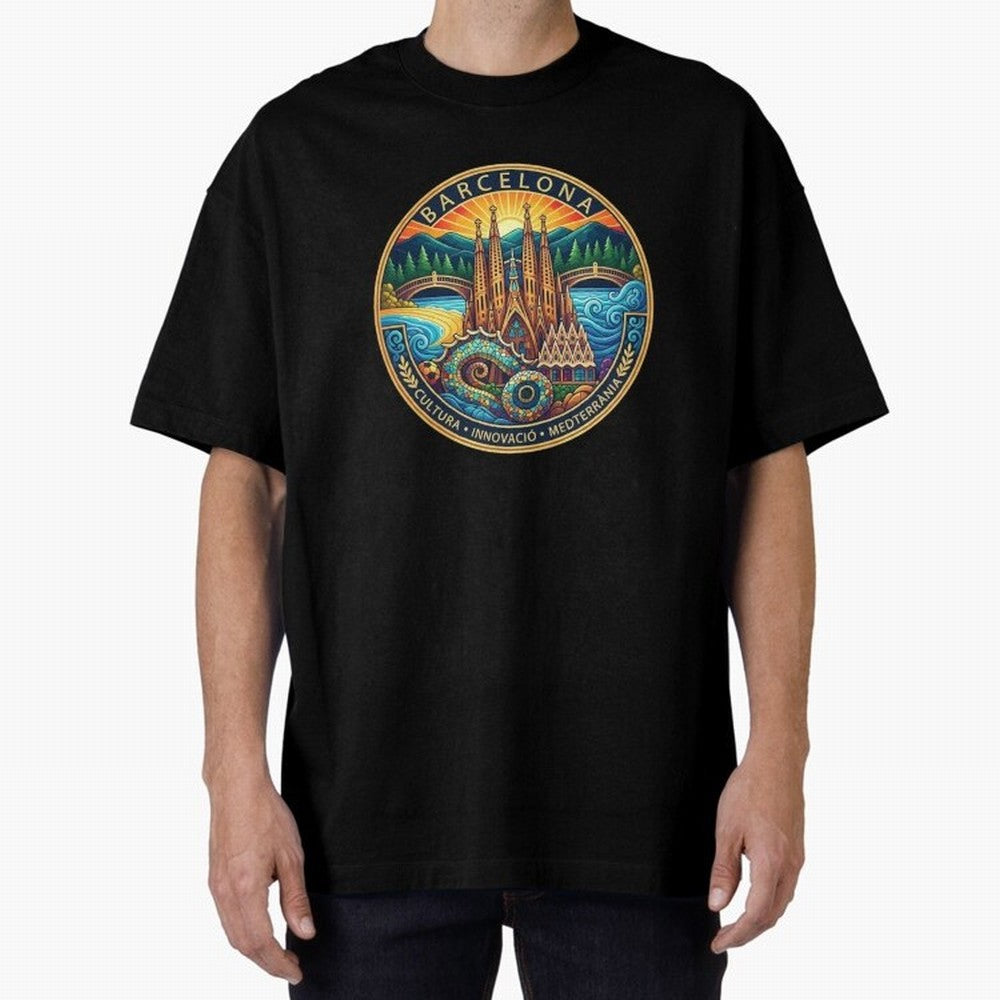 BARCELONA Oversized T-Shirt Join the Countdown to FIFA World Cup 2026 Group Stage for Fans of Neymar, Haaland and Cristiano Ronaldo and Portugal, Bringing Worldwide Fan Energy, Dramatic Goals, Stadium Lights and Championship Celebrations; Made for