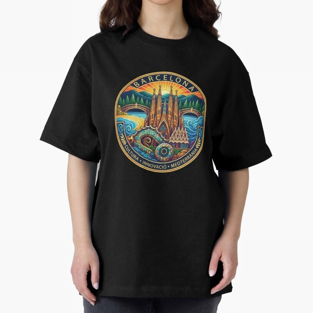 BARCELONA Oversized T-Shirt Join the Countdown to FIFA World Cup 2026 Group Stage for Fans of Neymar, Haaland and Cristiano Ronaldo and Portugal, Bringing Worldwide Fan Energy, Dramatic Goals, Stadium Lights and Championship Celebrations; Made for