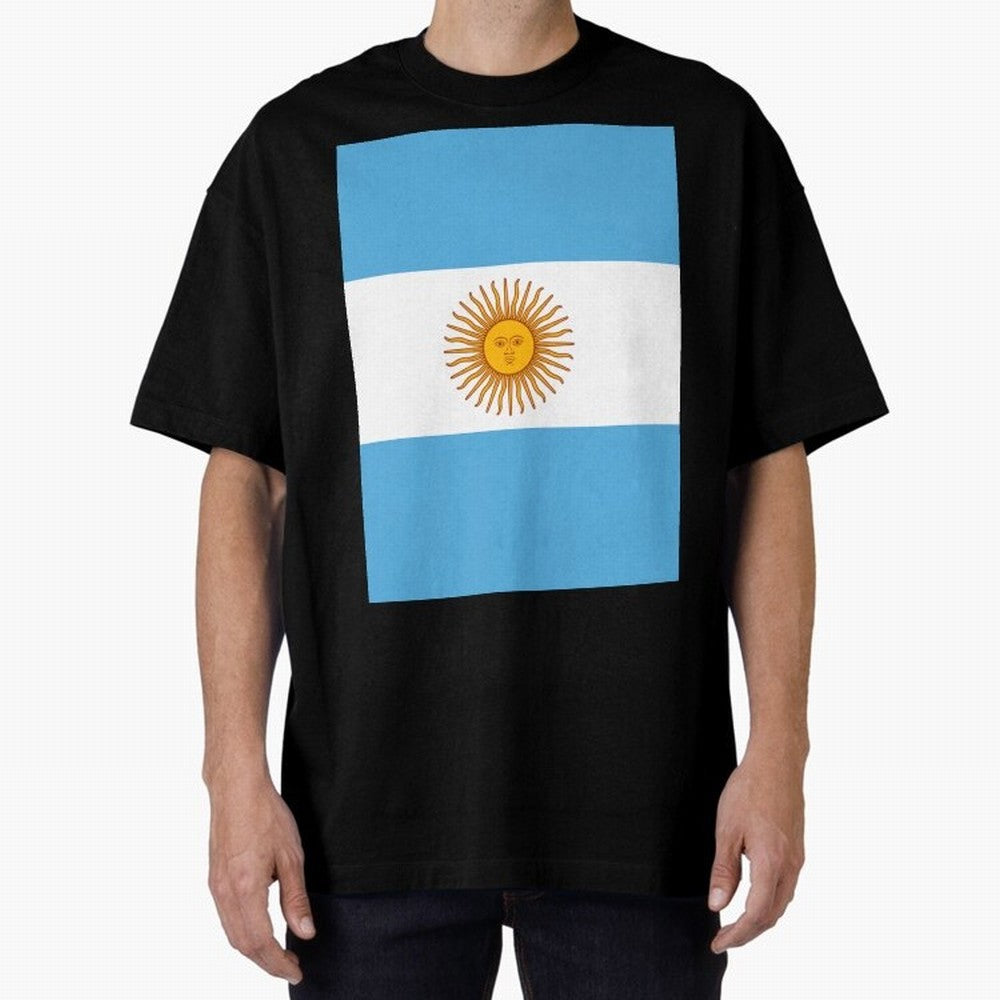 Argentina Oversized T-Shirt Showcase FIFA World Cup 2026 Capturing Cristiano Ronaldo, Haaland and CR7, Portugal Energy, Champion Mindset, Group Stage Buzz, Knockout Tension and Passionate Fan Culture; Great for Watch Parties, Sports Bars, Family