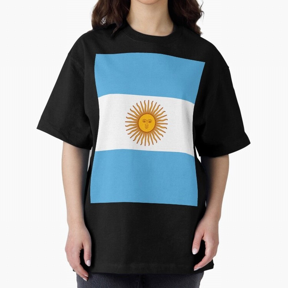 Argentina Oversized T-Shirt Showcase FIFA World Cup 2026 Capturing Cristiano Ronaldo, Haaland and CR7, Portugal Energy, Champion Mindset, Group Stage Buzz, Knockout Tension and Passionate Fan Culture; Great for Watch Parties, Sports Bars, Family