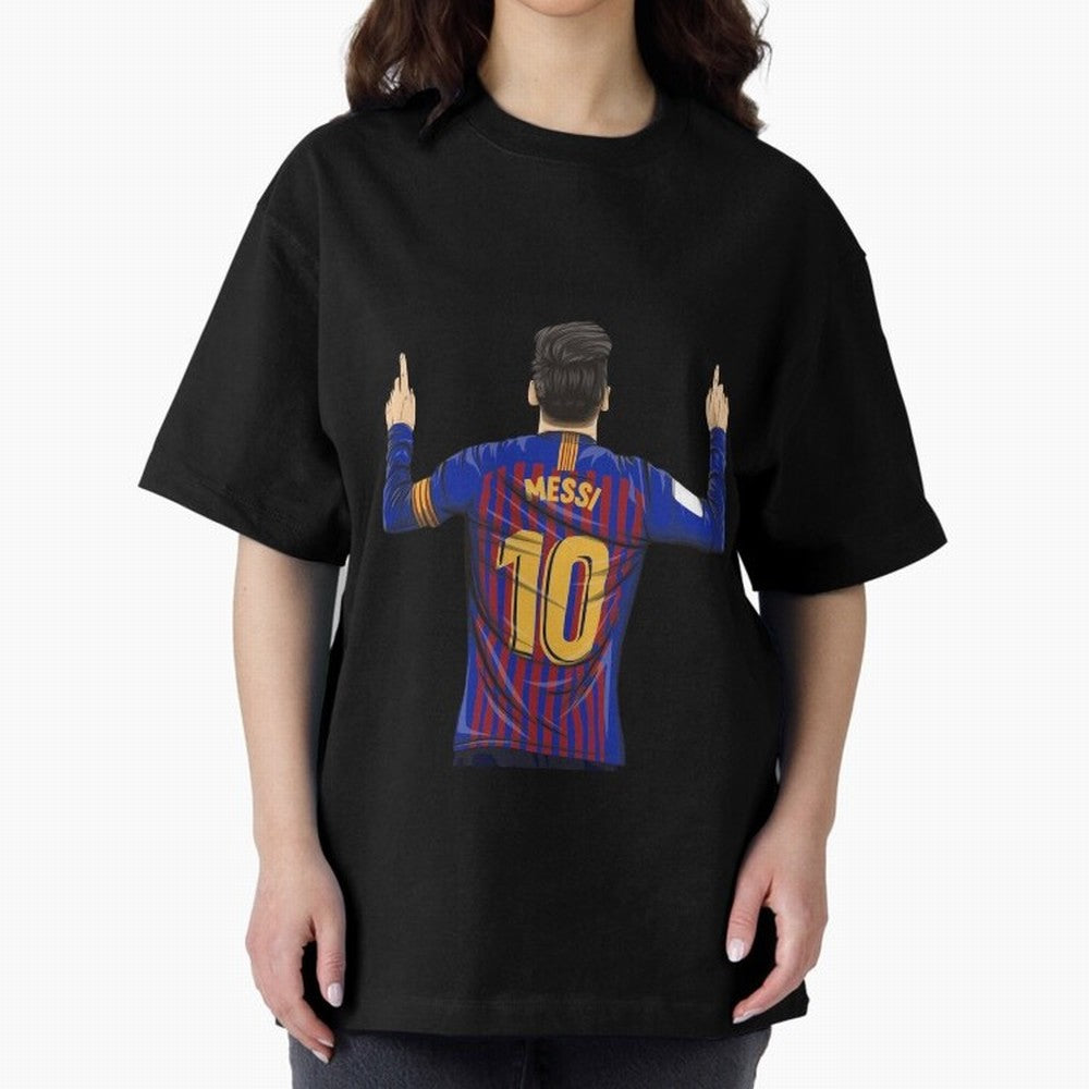 Lionel Messi Barcelona's Version Classic T-Shirt Represent Football Lovers during FIFA World Cup 2026 USA Canada Mexico for Fans of Neymar, Haaland and Cristiano Ronaldo and Argentina, Bringing Football History, Final Match Energy, Crowd Noise and