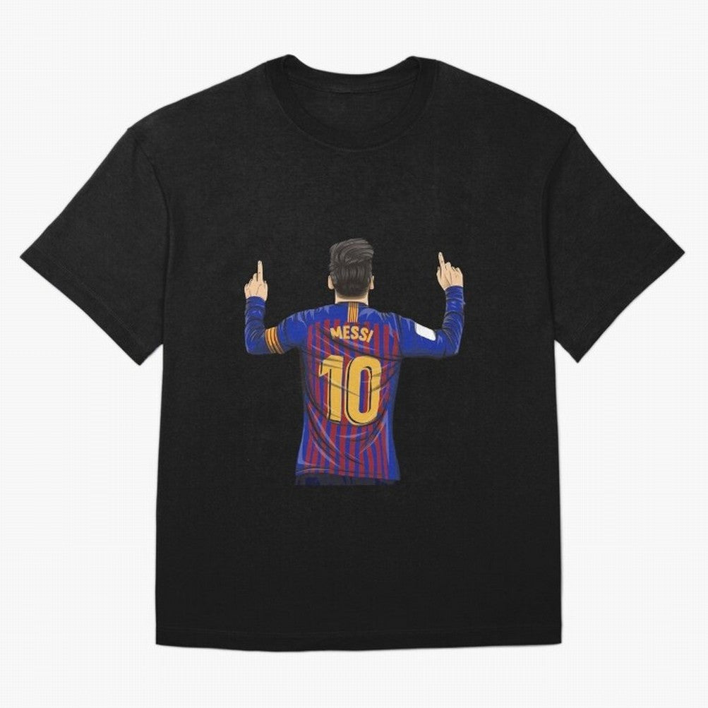 Lionel Messi Barcelona's Version Classic T-Shirt Represent Football Lovers during FIFA World Cup 2026 USA Canada Mexico for Fans of Neymar, Haaland and Cristiano Ronaldo and Argentina, Bringing Football History, Final Match Energy, Crowd Noise and