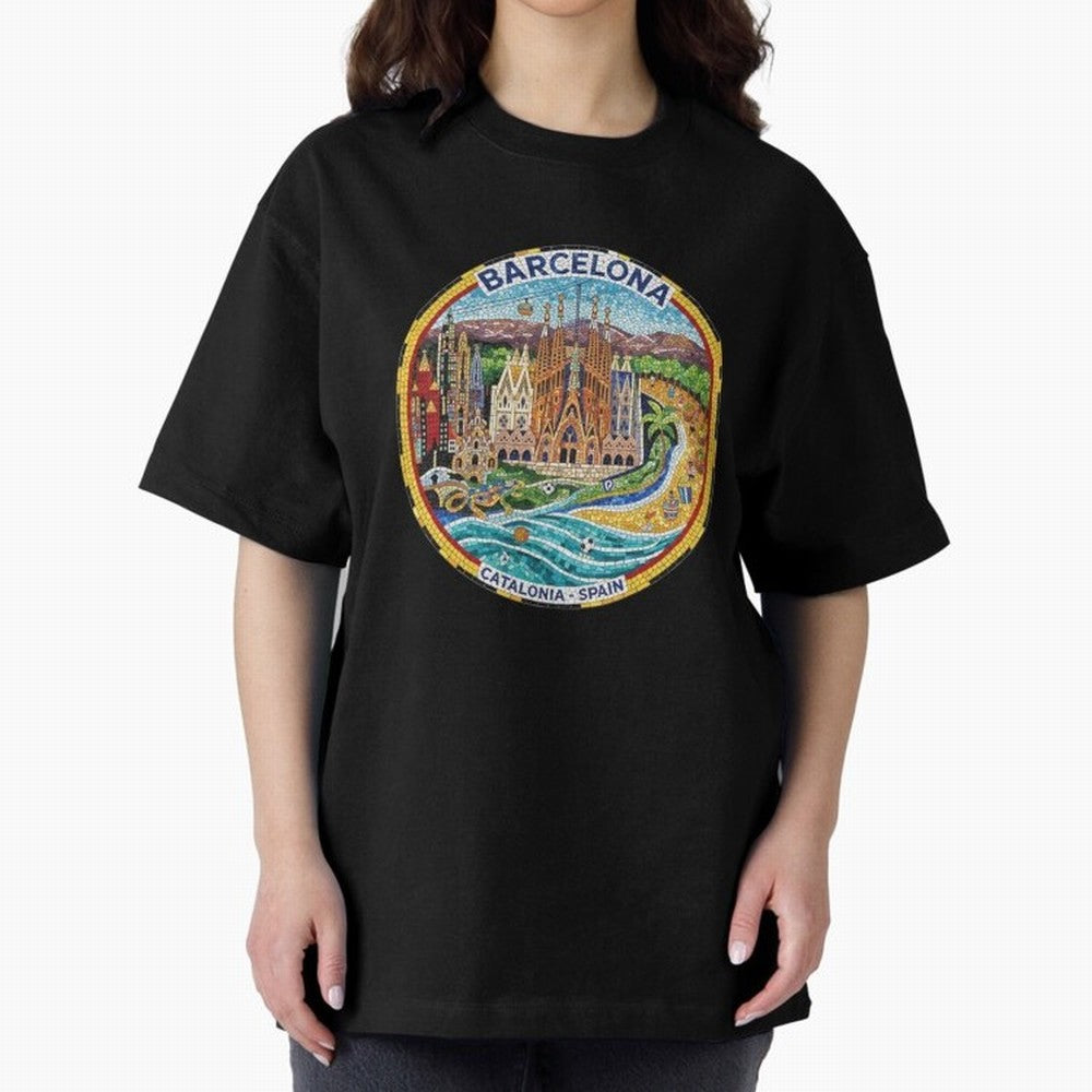 BARCELONA Oversized T-Shirt Represent Football Lovers during FIFA World Cup 2026 USA Canada Mexico Spirit, Inspired by Argentina, France and Brazil, Neymar, Classic Soccer Heritage, Championship Pressure, Fan Loyalty and International Pride; Built