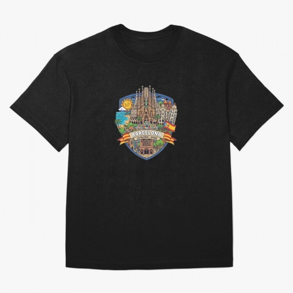 BARCELONA Classic T-Shirt Honor Champions and Dreams in FIFA World Cup 2026 Celebrating Messi, CR7 and Mbappe, France and Portugal Energy, Goal Celebration Energy, Supporter Heritage, Football Icons and Worldwide Tournament Joy; Created for Match